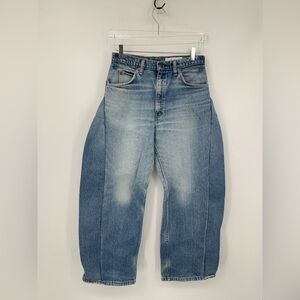 Aligrace Levis Barrel leg jeans denim blue vintage repurposed pre-worn new 24